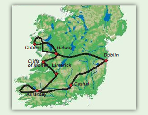 7 Tage Flugreise, klassisches Irland